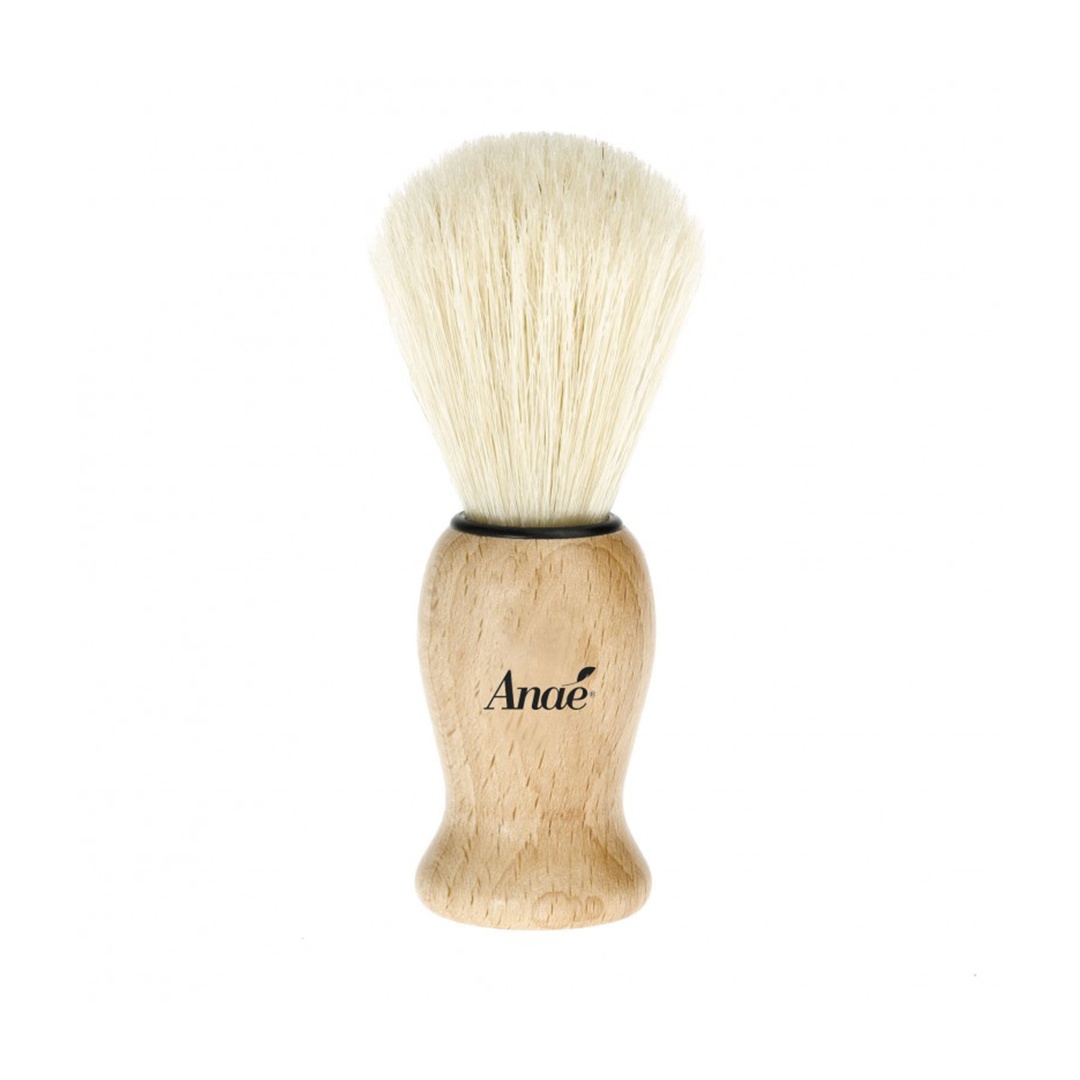Pennello da barba per rasatura in legno e setole in fibra naturale h10cm –  Desi Sfuseria Alimentare